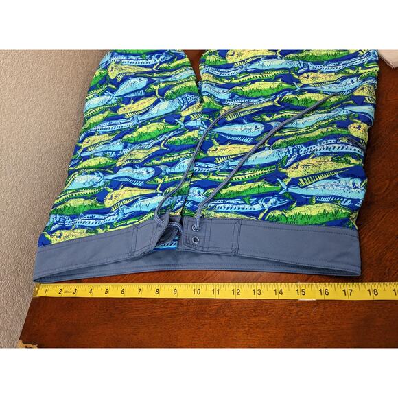 Vineyard Vines Swim Trunks 34 Blue Fish Beach Outdoor Board Shorts Beach Pool - Picture 8 of 12